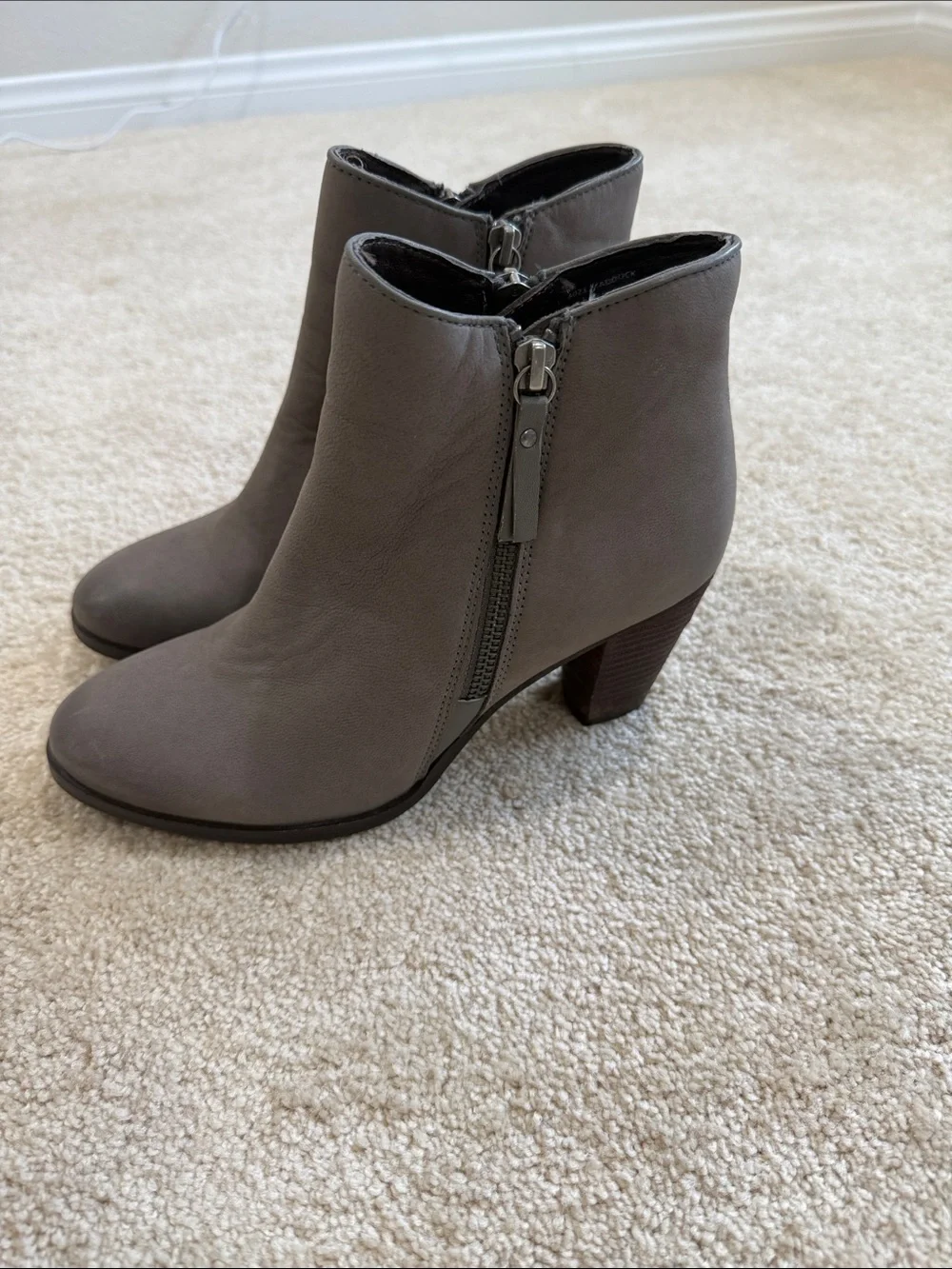 MIA Maddock Gray Side-Zip Ankle Booties